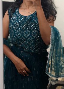 Embroidered Teal Lehenga Choli