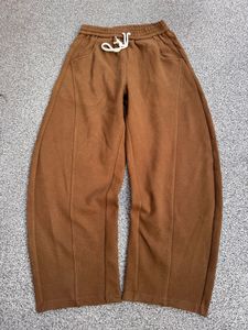 Comfortable Wide Leg Brown Sweatpants