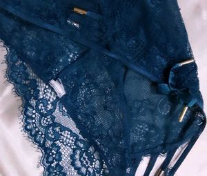 Navy Blue Lace Panties