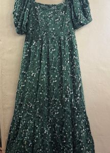 Green Floral Maxi Dress