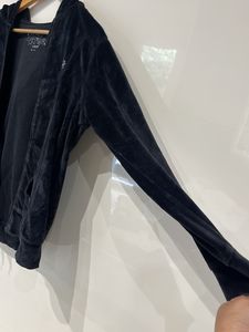 Black Velvet Hooded Tracksuit