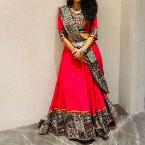 Pink Chaniya Choli Set | Garba | Nav