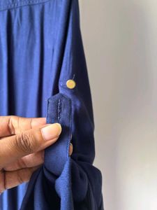 Chic Navy Blue Shirt Dress