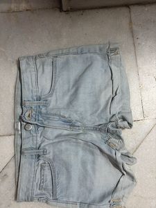 Light Wash Denim Shorts