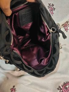 Coach black optic C Jacquard Hobo Bag