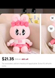 Combo Of Kawaii Cartoon Rabbit Plush Doll