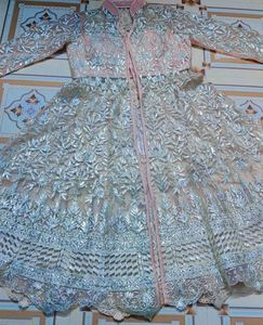 Embellished Ethnic gotapatti Gown with lahenga nd