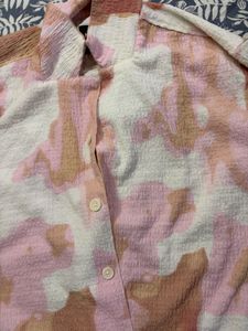 neon by westside Tie-Dye Button-Up Shirt