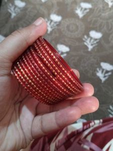 Red &amp; Gold Bangles Set
