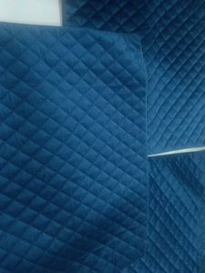 Blue Quilted cushion cover