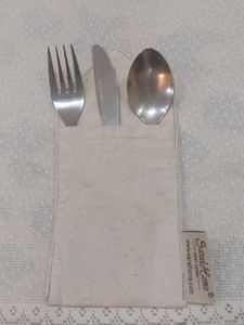 Sara Home "Easy Living" Cutlery Pouch.