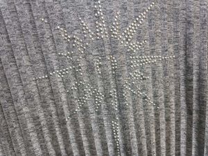 Women's Grey Lace Trim Top