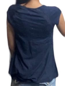 blue sporty casual top