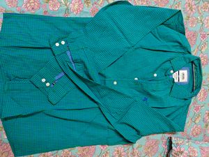 Men's Green Checkered Casual Shirt