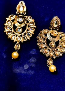 Beautiful Gold Pearl Earrings