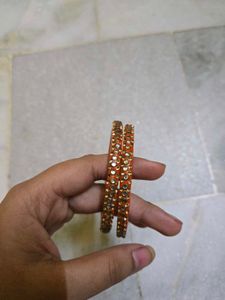 Sparkling Orange Bangles