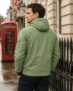Spykar Men's Olive Green Military Style Jacket