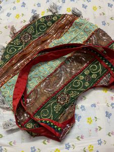 Boho Embroidered Patchwork Sling Bag