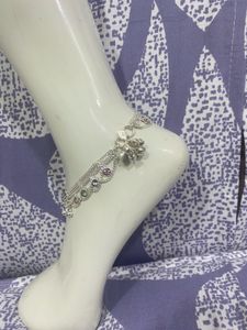 Silver Anklet with Tiny Bells