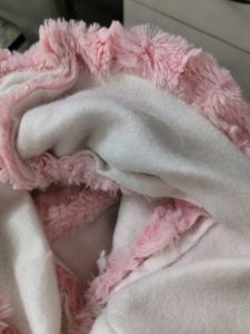 Cute Pink Faux Fur Coat, frock and pant