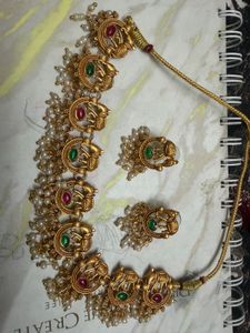 Antique Gold Plated Elephant Choker Set