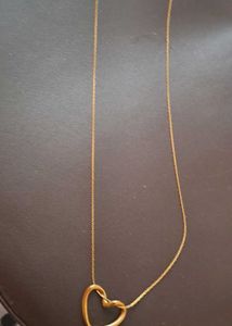 Anti tarnished Gold Heart Necklace