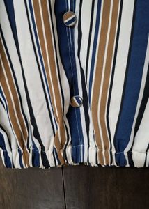 Striped Sleeveless Tie-Up Top