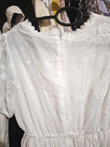 Elegant White Lace Midi Dress