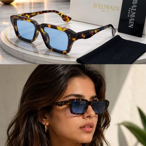Balmain Tortoiseshell Blue-Lens Sunglasses 🕶️