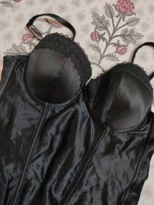 Black Satin Corset Shapewear