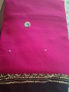 Designer Embroidered Silk Saree