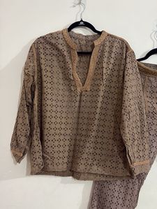 Brown stylish cord set