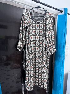 floral print kurta with salwar