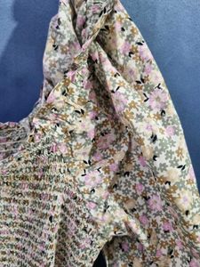 Mark and Spencer Floral Print Smocked Top