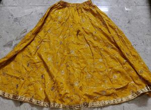Embellished Yellow Ethnic palazzo / skirt
