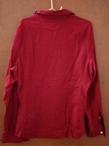 Classic Red Button-Up Shirt