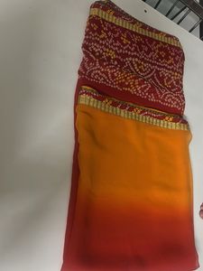 Vibrant Ombre Bandhani Saree