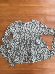 Paisley Print Kurta Top