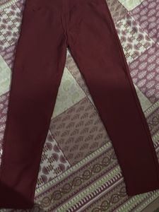 Comfortable Winter Burgundy Jeggings