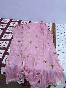 Pink Embroidered Dupatta