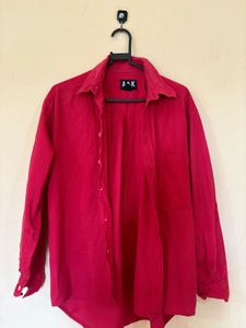 Classic Red Button-Down Shirt