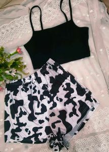 Cute Cow Print Pajama Set