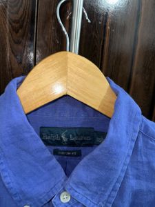 Ralph Lauren Men's Blue Button-Up Shirt