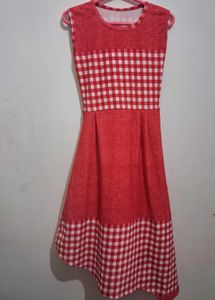 Red & White Gingham Check Dress