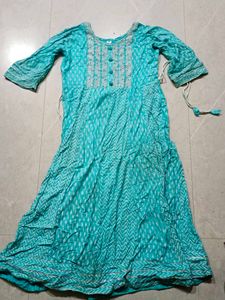 Elegant Blue Printed Kurta