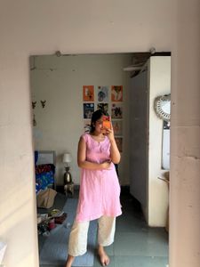 Beautiful Pink Chikankari Kurta