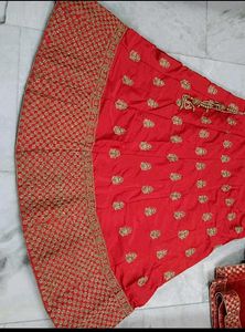Stunning Red Embroidered Lehenga Choli