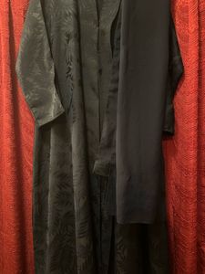 Elegant Black Abaya with Scarf