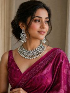 Stunning Pearl & Kundan Jewellery Set