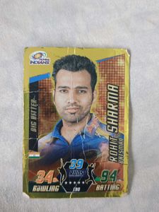 Cricket attax Rohit Sharma 2015 Gold Card